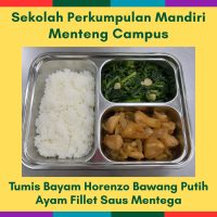 22 Jul Wed - Tumis Bayam Horenzo Bawang Putih Ayam Fillet Saus Mentega (MC)