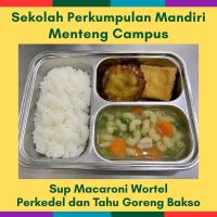 30 Jul Thu - Sup Macaroni Wortel Perkedel dan Tahu Goreng Bakso (MC)