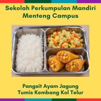 9 Oct Fri - Pangsit Ayam Jagung Tumis Kembang Kol Telur (MC)
